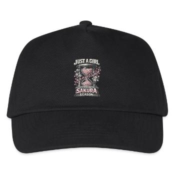 Cherry Blossom Sakura Cherry Blossom - Kids’ Baseball Cap - black - Front
