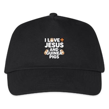 J’aime Jésus et les cochons d’Inde - Casquette de baseball Enfant - noir - Devant