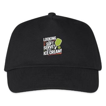 Pickleball Spieler Looking For Soft Serve Dinking - Kinder Basecap - Schwarz - Vorne