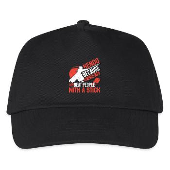 Kendo-Schwertkämpfer Samurai Ninja Sinobi Kenjutsu - Kinder Basecap - Schwarz - Vorne