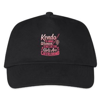 Kendo-Frauen-Lehrerin Kendo-Lehrerin Kampfsport - Kinder Basecap - Schwarz - Vorne