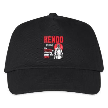 Kendo-Ausbilder Japanisches Kampfsporttraining - Kinder Basecap - Schwarz - Vorne