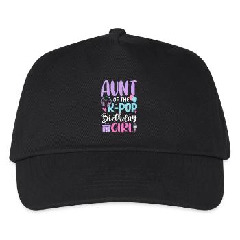 Aunt Of The K Pop Birthday Girl - Kinder Basecap - Schwarz - Vorne