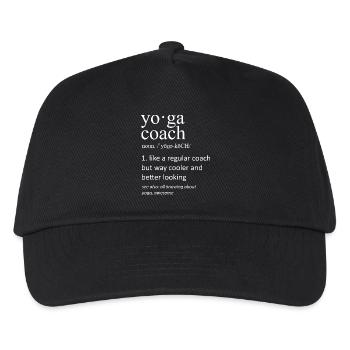 Yoga Coach Funny Dictionary Definition Art - Kids’ Baseball Cap - black - Front