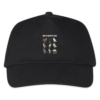 Cat Species Recognition Motif - Kids’ Baseball Cap - black - Front