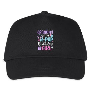 Grandma Of The K Pop Birthday Girl - Kids’ Baseball Cap - black - Front
