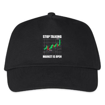 Stop talking stock market stock market traders - Kids’ Baseball Cap - black - Front