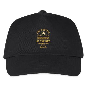 Pickleball Lifes Better At The Net Game On - Kids’ Baseball Cap - black - Front