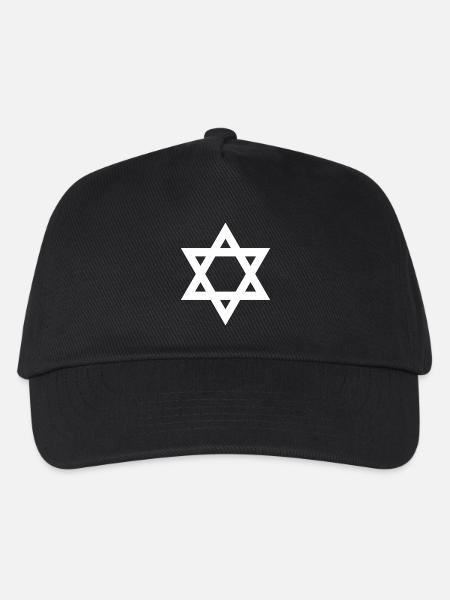 Geometrisches Davidstern-Emblem - Kinder Basecap - Schwarz