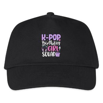 K Pop Birthday Girl Squad - Kids’ Baseball Cap - black - Front