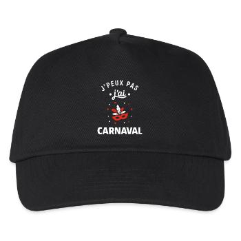 Karneval - Kinder Basecap - Schwarz - Vorne