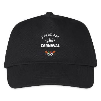 Karneval - Kinder Basecap - Schwarz - Vorne