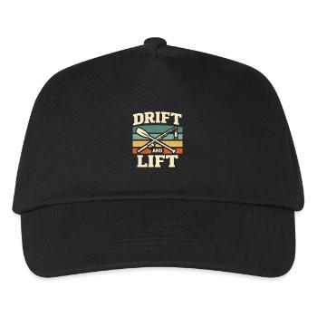 Dérive et Forage | Pêche en kayak rétro - Casquette de baseball Enfant - noir - Devant