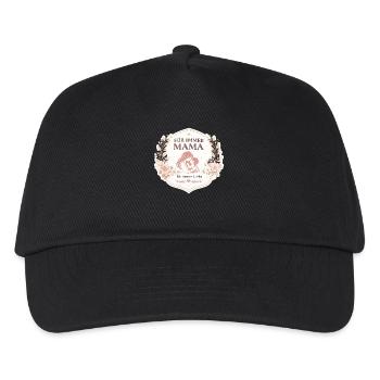 Für immer Mama Blumenmotiv voller Liebe - Kinder Basecap - Schwarz - Vorne