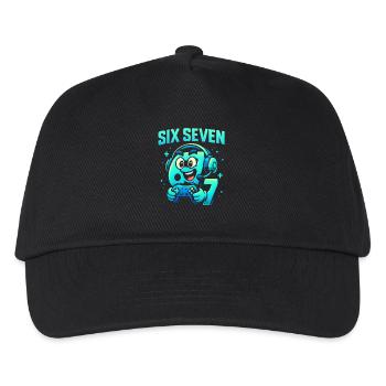 Six Seven Gamer Mascot Italian Brainrot Gaming - Kids’ Baseball Cap - black - Front