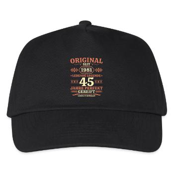 Original 1981 – Lebende Legende 45. Geburtstag - Kinder Basecap - Schwarz - Vorne