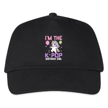 I'm The K Pop Birthday Girl - Kinder Basecap - Schwarz - Vorne