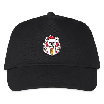 Festliches Koala-Bling mit 9 Anhängern - Kinder Basecap - Schwarz - Vorne