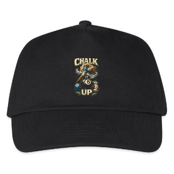 8-Ball Billard Chalk Up - Kinder Basecap - Schwarz - Vorne