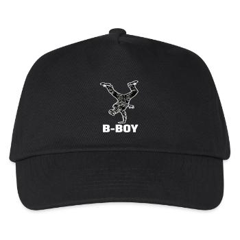 Breakdance B-Boy Streetdance Hip Hop - Kinder Basecap - Schwarz - Vorne