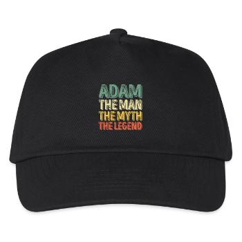 Adam: The Man The Myth The Legend - Kids’ Baseball Cap - black - Front