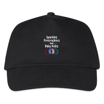 Baby Shower July - Kids’ Baseball Cap - black - Front