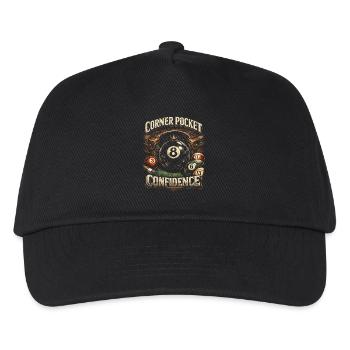 8-Ball Billard Corner Pocket Confidence - Kinder Basecap - Schwarz - Vorne