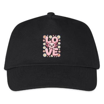 Liebe Daisy Bloom Kawaii Axolotl - Kinder Basecap - Schwarz - Vorne