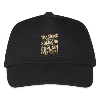 Elementary Teacher Teaching Because School Tutor - Kids’ Baseball Cap - black - Front