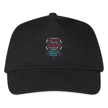 Night Shift Nurse Hospital Nursing - Kids’ Baseball Cap - black - Front
