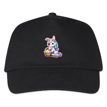Einhorn Ostern - Kinder Basecap - Schwarz - Vorne