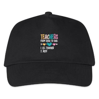 ELL-Lehrer englische Sprache - Kinder Basecap - Schwarz - Vorne