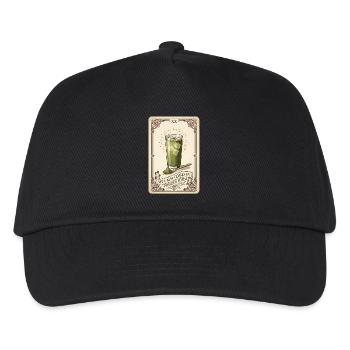 Ruhe in Pulverform | Matcha Vintage - Kinder Basecap - Schwarz - Vorne