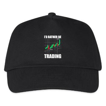 I'd rather be trading Stock Market Exchange Trader - Kids’ Baseball Cap - black - Front