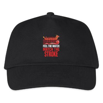 Dragon Boat Club Paddler Team Drachenboot Geschenk - Kinder Basecap - Schwarz - Vorne