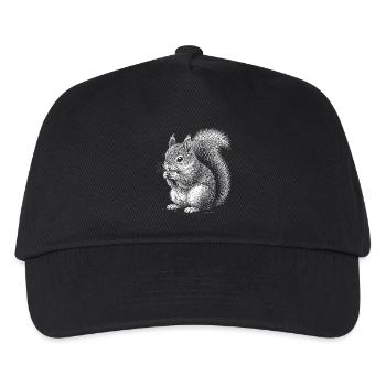 Eichhörnchen - Kinder Basecap - Schwarz - Vorne