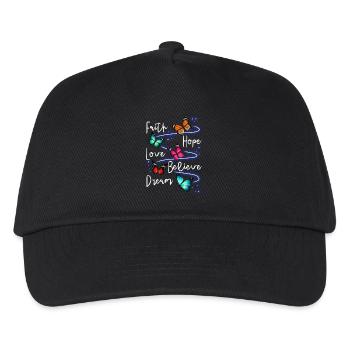 Jardin inspirant des papillons monarques - Casquette de baseball Enfant - noir - Devant