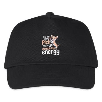 Sofort hochheben | Chihuahua Gute Laune - Kinder Basecap - Schwarz - Vorne