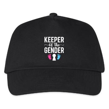 Keeper of the Gender Footprints Design - Kids’ Baseball Cap - black - Front