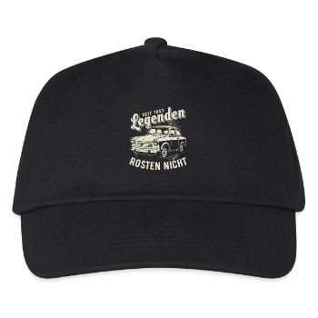 Trabi | Legenden Rosten Nicht | Oldtimer - Kinder Basecap - Schwarz - Vorne
