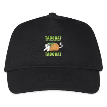 Chemise Palindrome Taco Cat - Casquette de baseball Enfant - noir - Devant