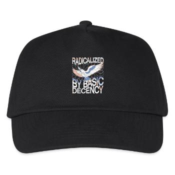 Radicalized by Basic Decency Statement Kunst - Kinder Basecap - Schwarz - Vorne