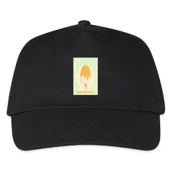 Ganz dünnes Eis Retro Sommer Eis Design - Kinder Basecap - Schwarz - Vorne