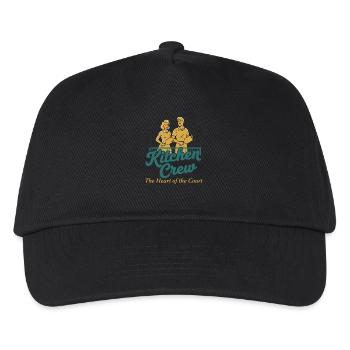 Pickleball Kitchen Crew Herz des Hofes Lustig - Kinder Basecap - Schwarz - Vorne