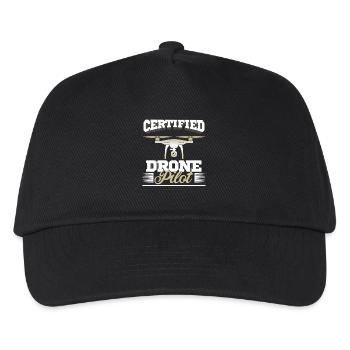 Certified Drone Pilot Professional Operator Design - Kinder Basecap - Schwarz - Vorne