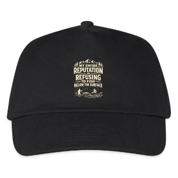 Jamais sous la surface | Humour sur la pêche à la mouche - Casquette de baseball Enfant - noir - Devant