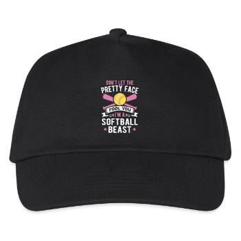 Softball Player Teen Girls - Kids’ Baseball Cap - black - Front