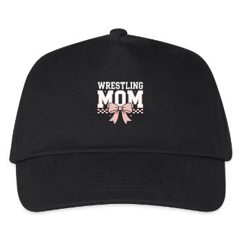 Wrestling Mom Bow Sport Design - Kids’ Baseball Cap - black - Front