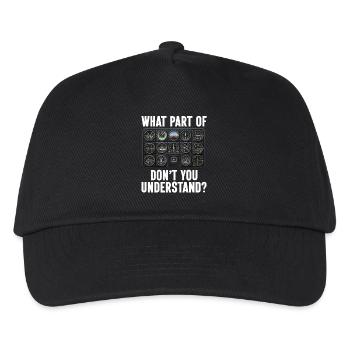 Airplane Flight Pilot Airplane Airline - Kids’ Baseball Cap - black - Front