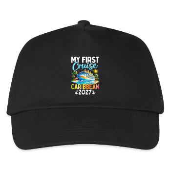 My First Cruise Caribbean 2027 - Kids’ Baseball Cap - black - Front